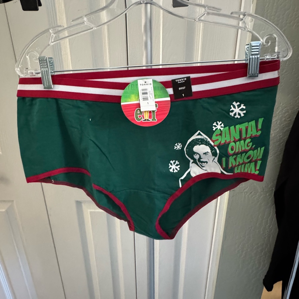 Torrid Red and White Elf Briefs